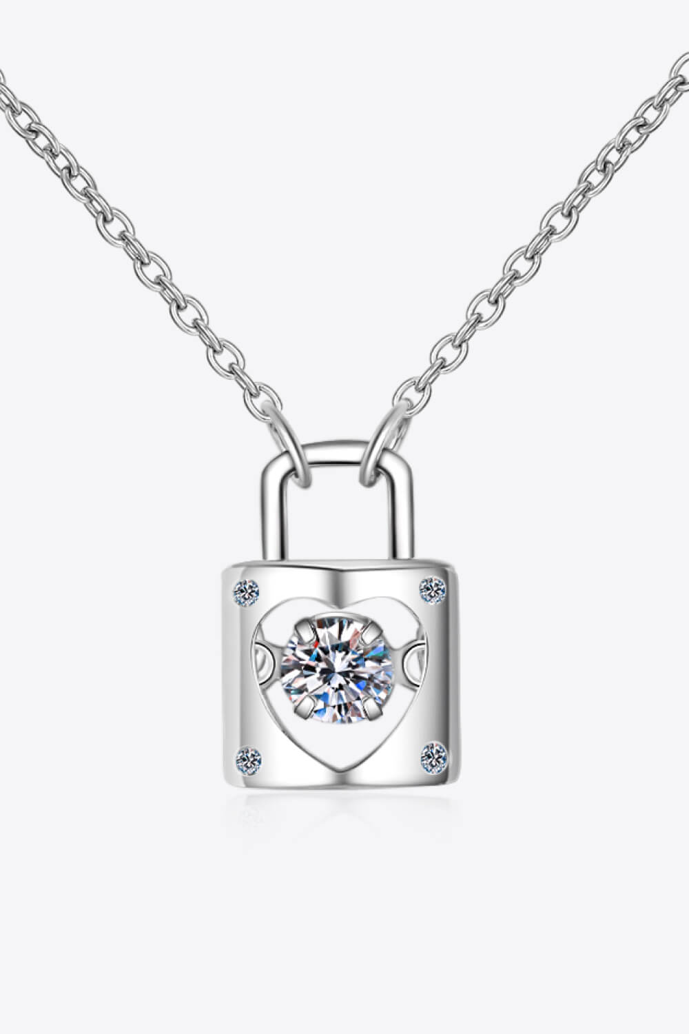 Lockit Key pendant, white gold and diamonds - Luxury Silver